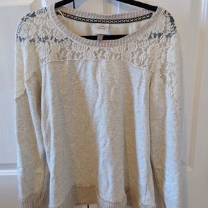Cream lace sweater